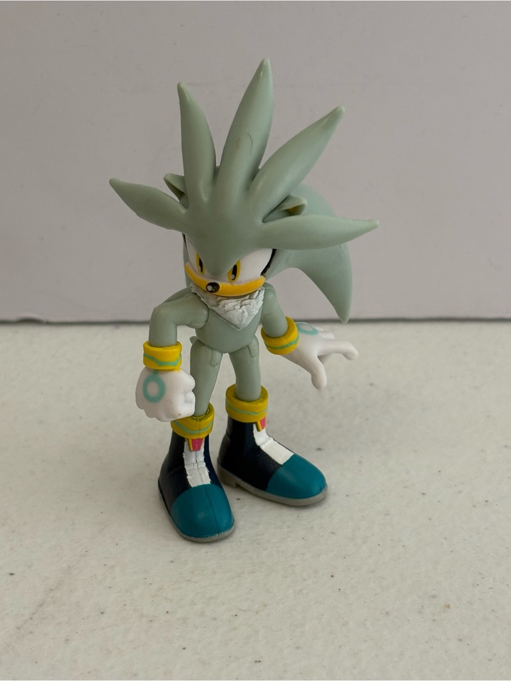 Jakks Pacific Silver the Hedgehog Sonic SEGA Toy Action Figure Loose Rare 4”